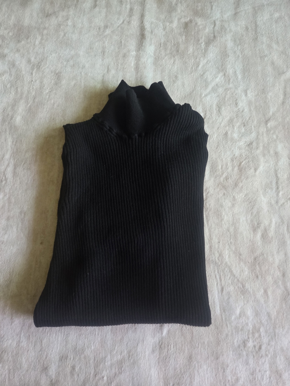 Prada Black Ribbed Turtleneck Sweater